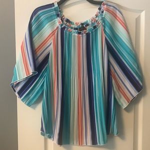 Worthington multi colored blouse